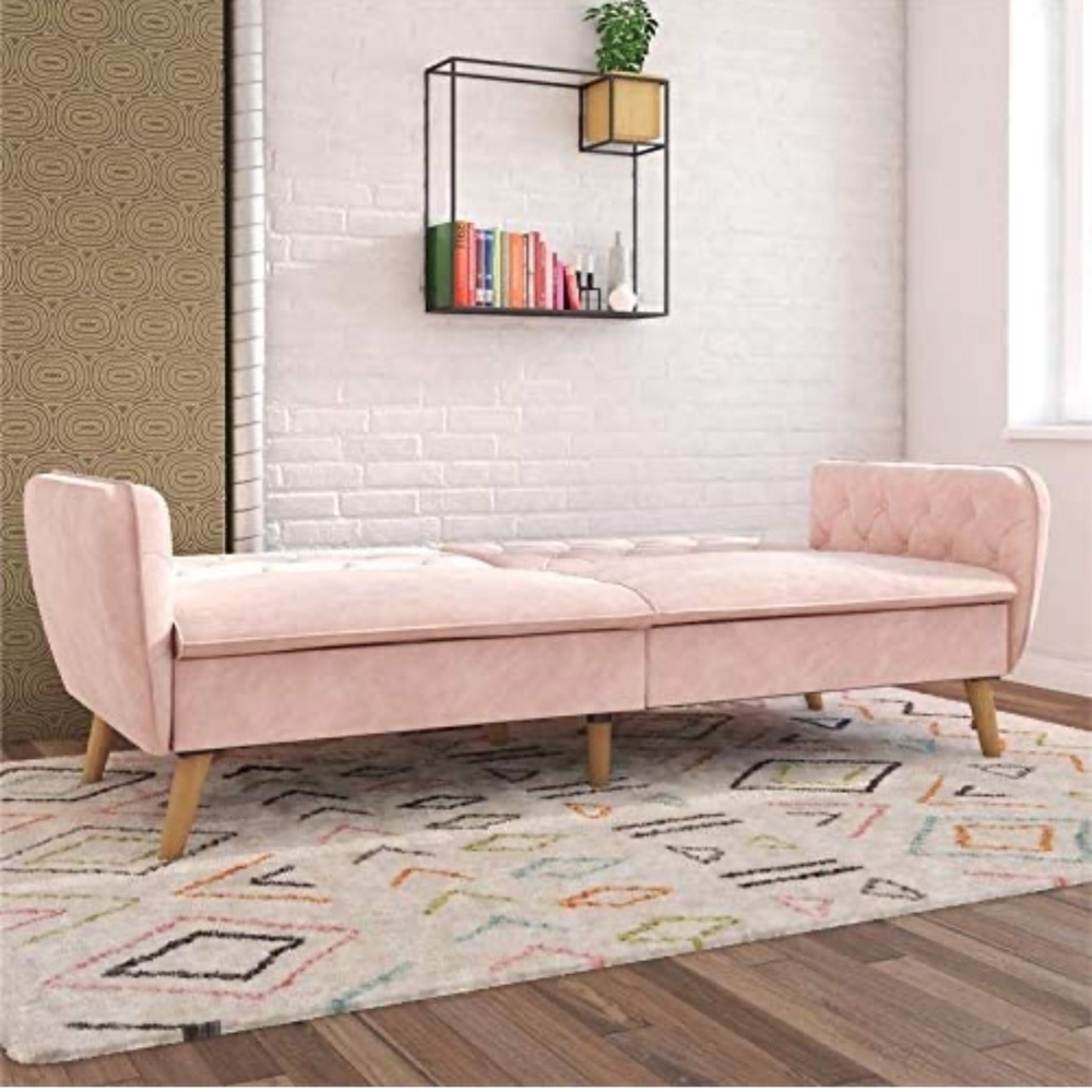 COPY - Novogratz Tallulah Memory Foam Futon, Pink